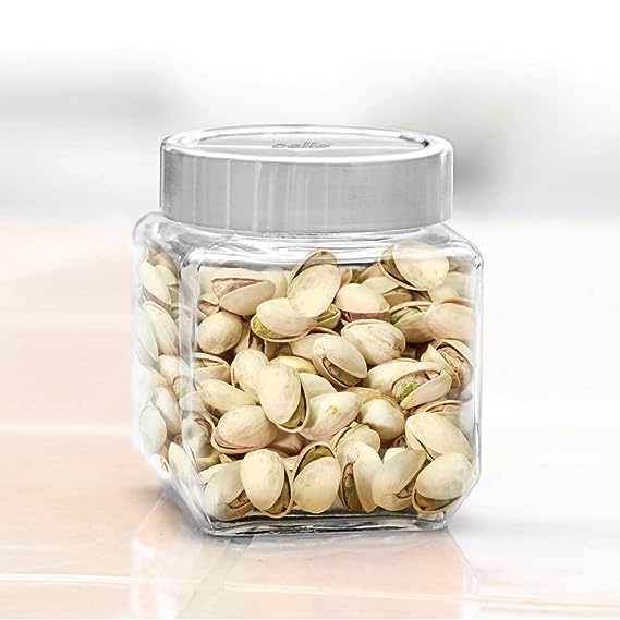 Vency Piramal Glass Round 500ml Transparent Glass Jars & Containers for Kitchen Pantry, Snacks, Masala, Pickles, Dry Fruits, Cof